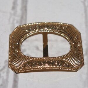 🌟 Ornate Gold-Tone Belt Buckle | 2 3/8" x 1.75" | Western Vintage Style